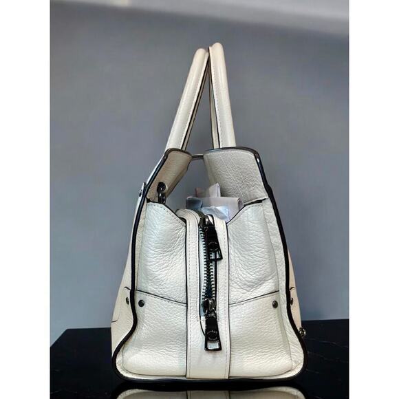 Coach 56832 Mercer Satchel 30 Polished Pebble Leather With Bandana Rivets - Picture 5 of 13